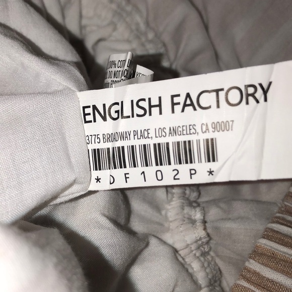 English Factory xsmall tan striped cotton romper - Picture 10 of 11